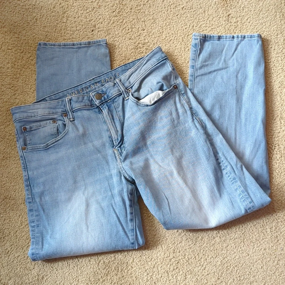 American Eagle Outfitters Light Wash Original Straight Jeans Size Men's 34 x 30